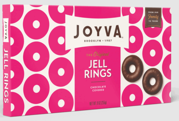 Joyva Chocolate Covered Raspberry Jell Rings 3pk 9oz Box